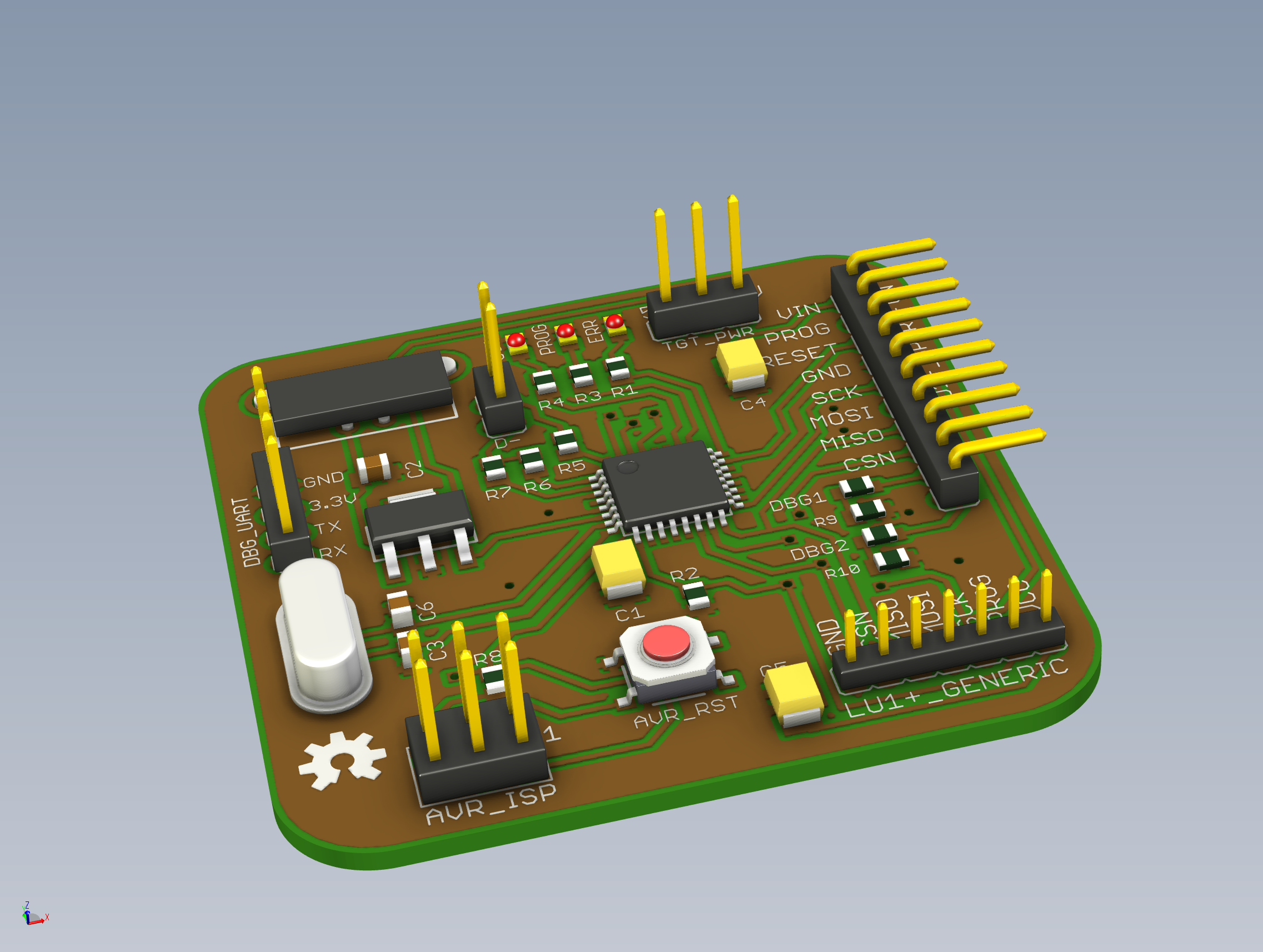 Hi-Res Image of Assembled SPI Programmer Board Model
