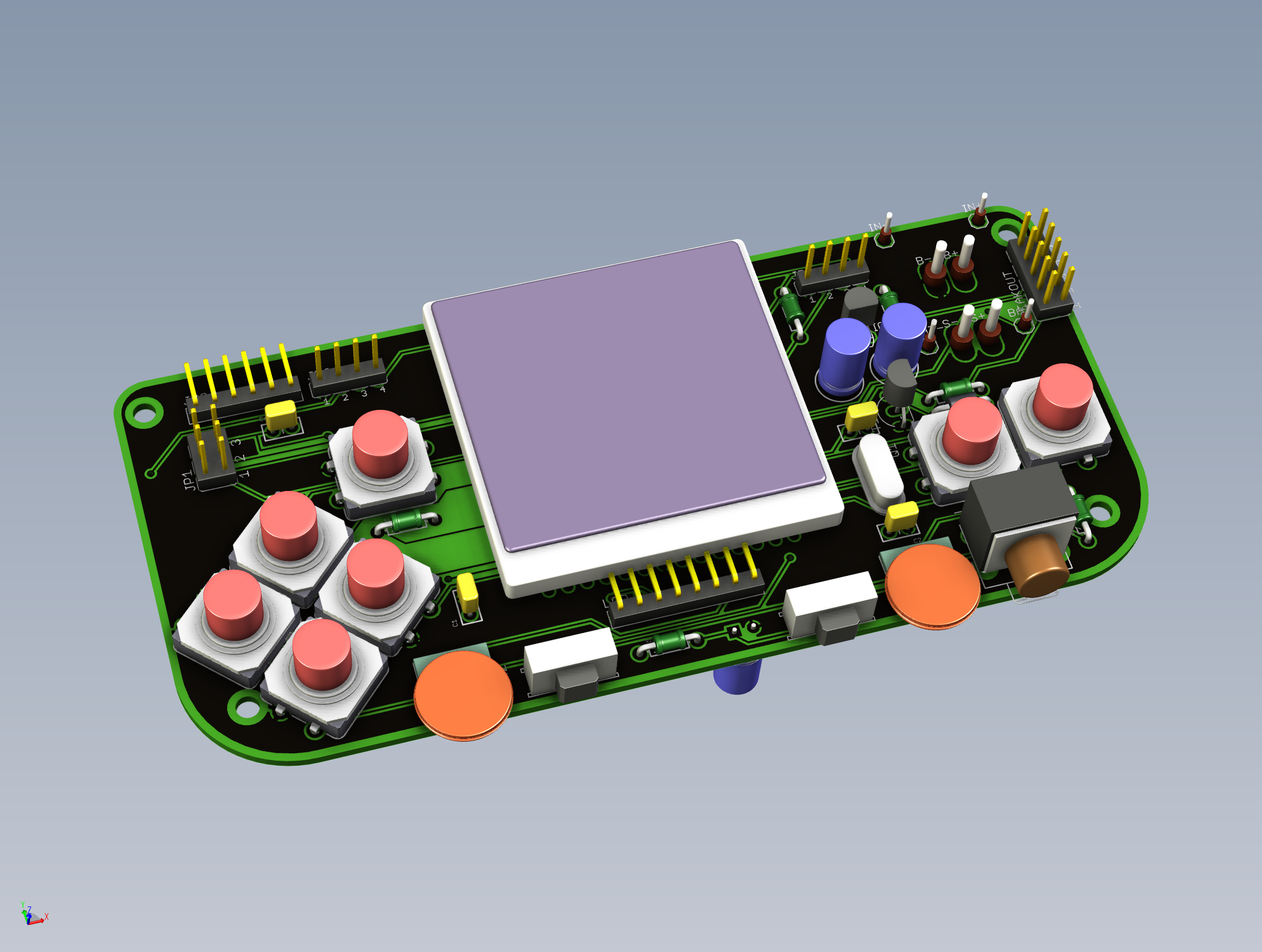 Hi-Res Image of Assembled Arduino-based Game Console Model