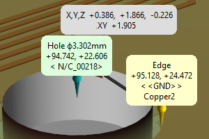 Edge to Hole measurement