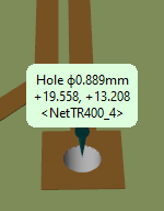 Hole point measurement target